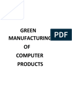 Green Manufacturing OF Computer Products