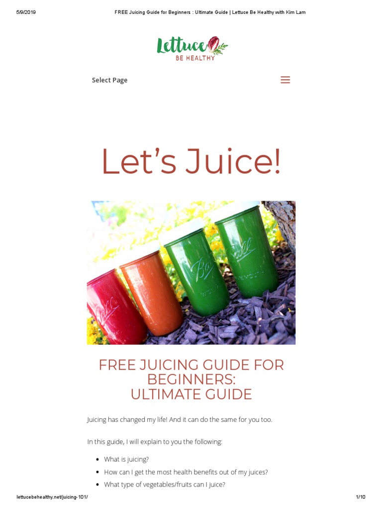FREE Juicing Guide For Beginners PDF Diet & Nutrition Juice