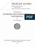Athenian Agora Vol 03 (1957) - Literary and Epigraphical Testimonia