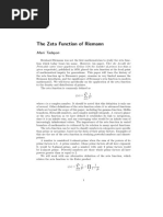 The Zeta Function of Riemann