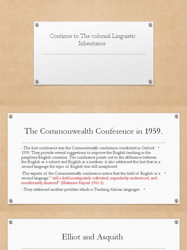 Colonial Linguistic Inheritance in Africa | PDF | English Language ...