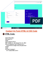 Contact Us Form HTML & CSS Code
