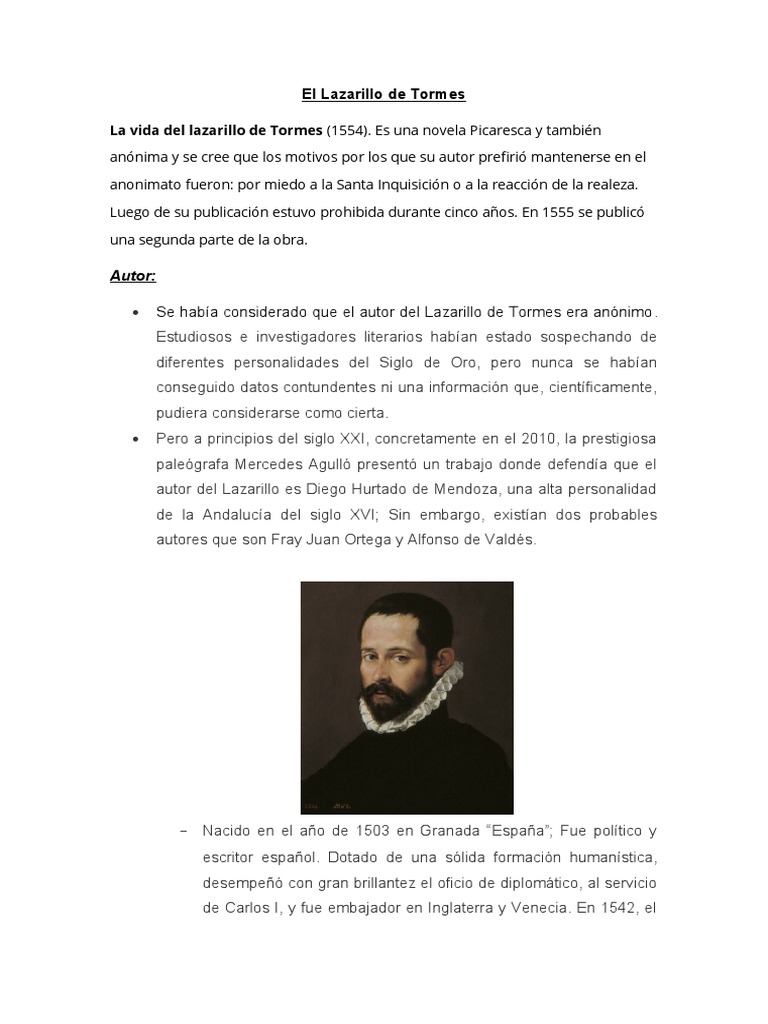 El Lazarillo de Tormes | PDF