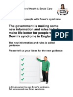 Down Syndrome Act 2022 Guidance Call For Evidence Questions For People With Down - S Syndrome