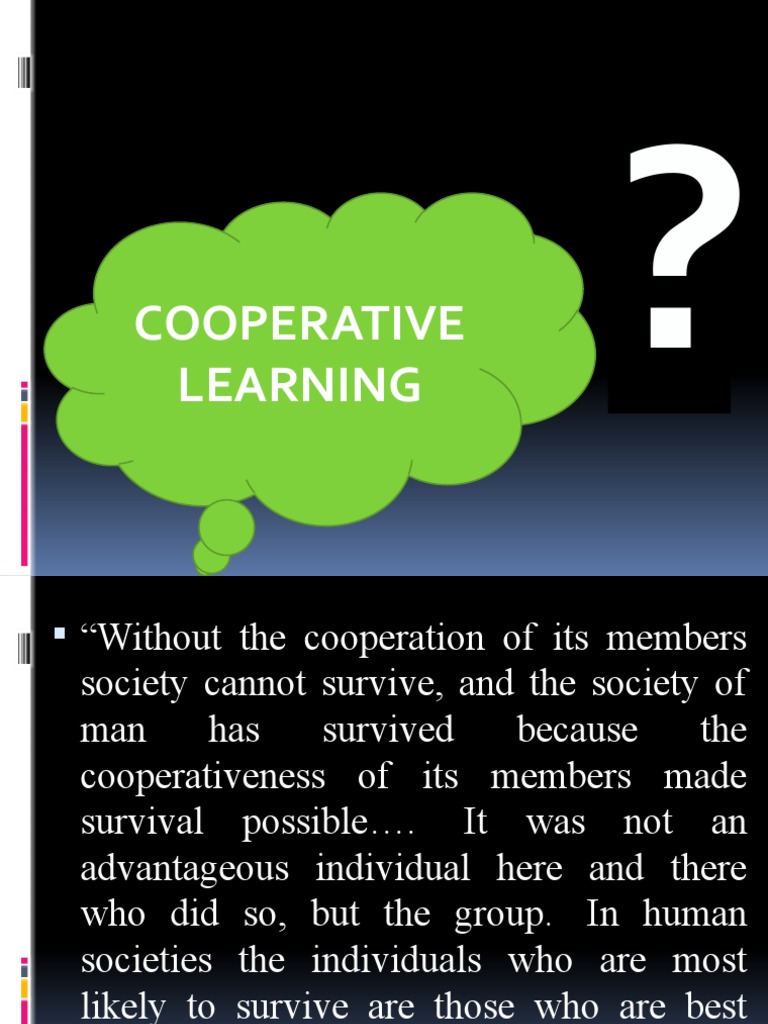 Powerpoint On Cooperative Learning | Download Free PDF | Learning | Change