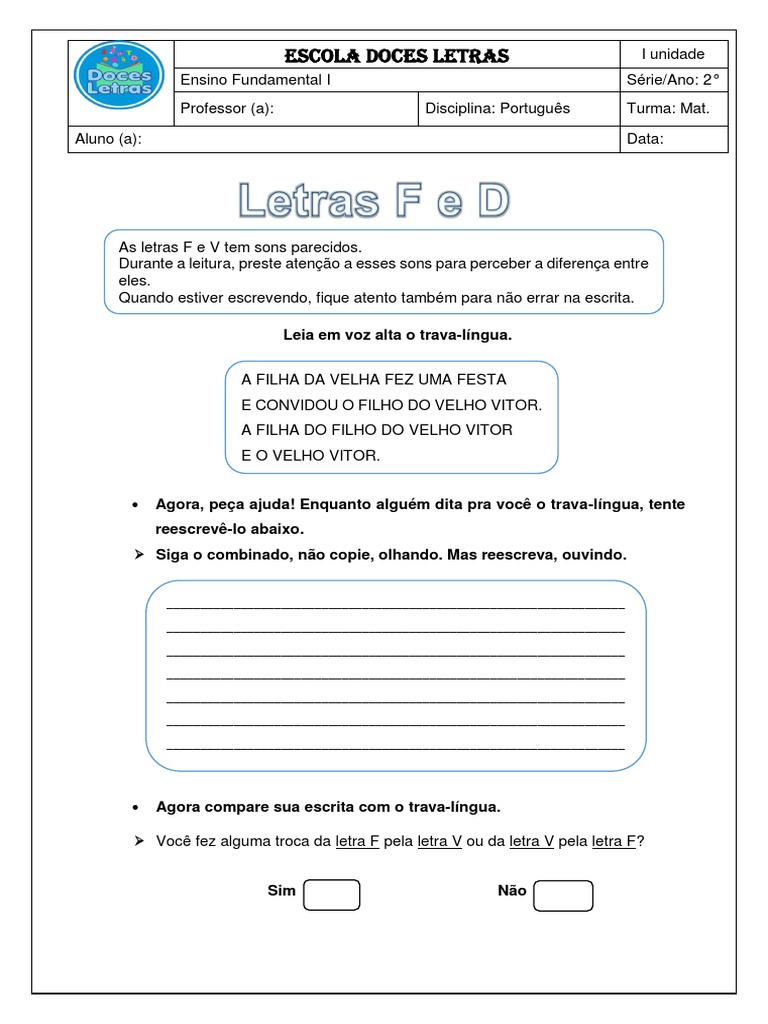 Trava-Linguas V F | PDF