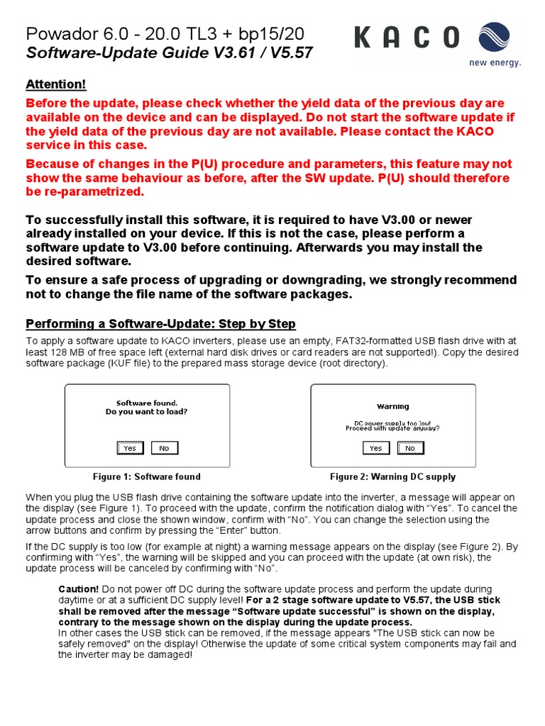 SW-Update-Guide 6.0-20.0 TL3 - V3.61 - V5.57 - EN | PDF | Usb Flash ...