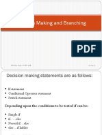 Decision Making and Branching