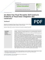 Are Motor-Free Visual Perception Skill Constructs Predictive of Visual-Motor Integration Skill Constructs?