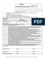 FT - Formato de Checklist de Excavaciones y Zanjas