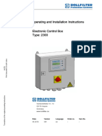 Operating and Installation Instructions Electronic Control Box Type: 2300