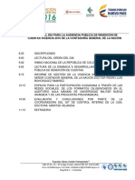 Agenda Del Dia Rendicion de Cuentas 2016