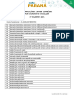 MATEMÁTICA - EF - Lista de Conteúdos - 1ºTRIMESTRE - 2021