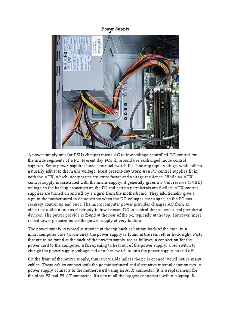 Motherboards and Power Supply | PDF | Power Supply | Personal Computers