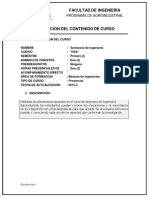 Carta Descriptivaseminario de Ingenieria Agroindustrial