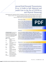 Perinatal Maternal-Fetal/Neonatal Transmission of COVID-19: A Guide To Safe Maternal and Neonatal Care in The Era of COVID-19 and Physical Distancing