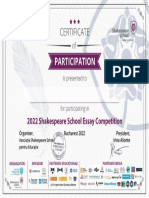 2022 Diploma Participare SelfPrint