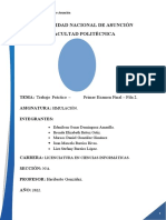 Universidad Nacional de Asunción Facultad Politécnica: TEMA: Trabajo Práctico - Asignatura: Integrantes