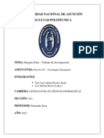 Energía Solar - Trabajo de Investigación UNPA Facultad Politécnica