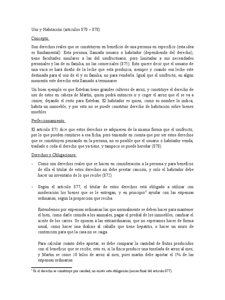 Uso y Habitación PDF
