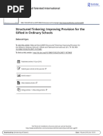 Structured Tinkering: Improving Provision For The Gifted in Ordinary Schools