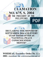 Proclamation NO. 675, S. 2004: by The President of The Philippines