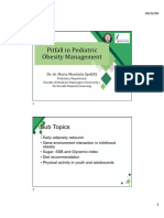 Pitfall in Pediatric Obesity Management: Sub Topics