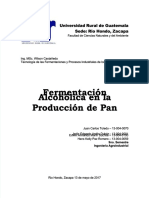 PDF Fermentacion Alcoholica en La Produccion de Pan DD