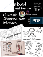 Emergent Reader Seasons Temperature Weather: Sight Words Iamlikeinitis