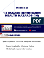 Module 2 - 1B Health Hazards (Industrial Hygiene)