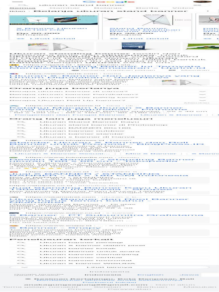 STANDAR UKURAN X BANNER DAN FUNGSINYA PDF