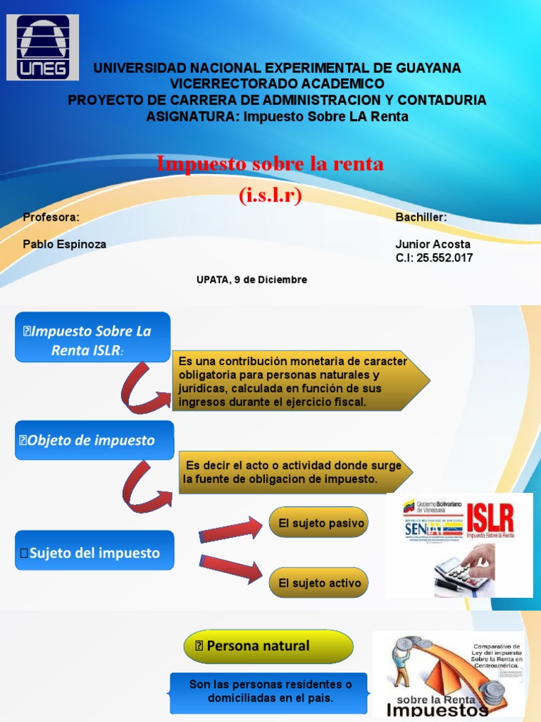 Guía sobre el Impuesto sobre la Renta ISLR | PDF | Impuestos | Impuesto ...