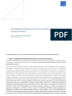 El Paradigma Biopsicosocial de La CIF-IA en El Contexto de La Escuela Inclusiva, Con El Alumnado Con Discapacidad