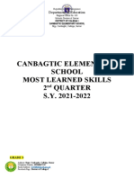 2Q - Most - Learned - Skills - Canbagtic-ES-GRADE 3 AND 4 Sy 2021 2022