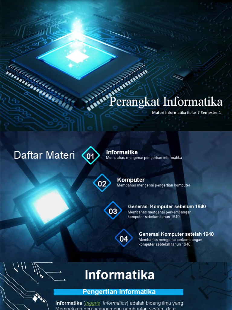 Pengertian Informatika Dan Perkembangan Komputer PDF