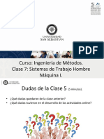 Ingeniería de Métodos Clase 7: Sistemas trabajo hombre máquina