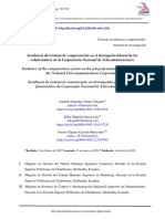 Incidencia Del Sistema de Compensación en El Desempeño Laboral de Los Colaboradores de La Corporación Nacional de Telecomunicaciones