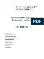 2021-22 MSC International Development Programme Handbook