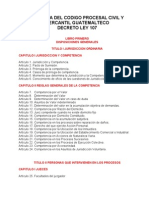 Esquema Del Codigo Procesal Civil y Mercantil Guatemalteco