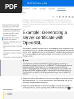 Example - Generating A Server Certificate With OpenSSL