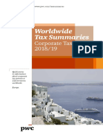 PWC Worldwide Tax Summaries Corporate Taxes 2018 19 Europe 2