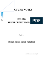 Lecture Notes: RSCH6023 Research Methodology