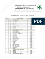 RETRIBUSI PELAYANAN Laboratorium