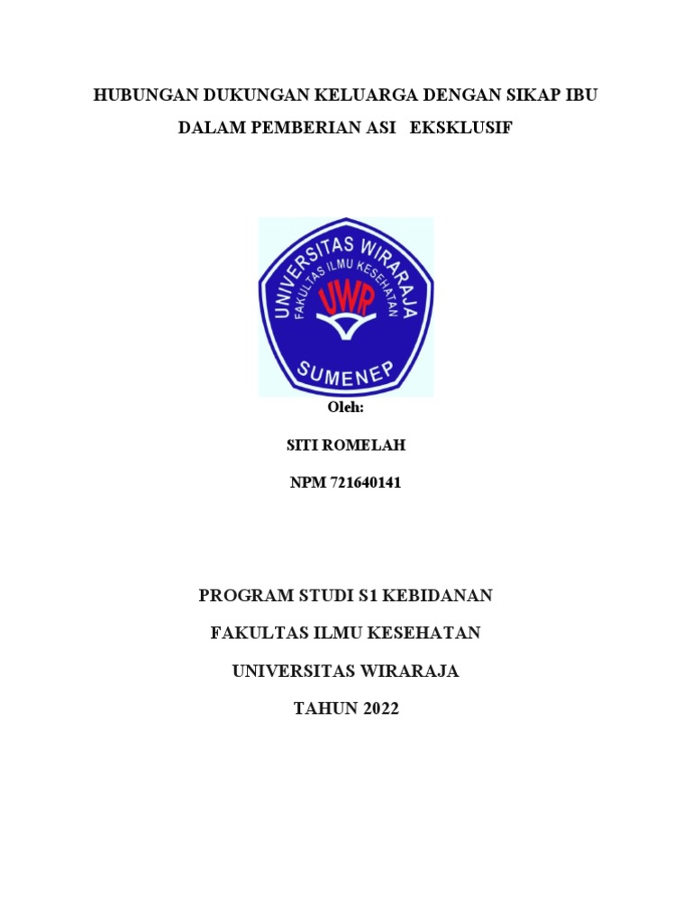 Hubungan Dukungan Keluarga Dengan Sikap Ibu Dalam Pemberian Asi | PDF