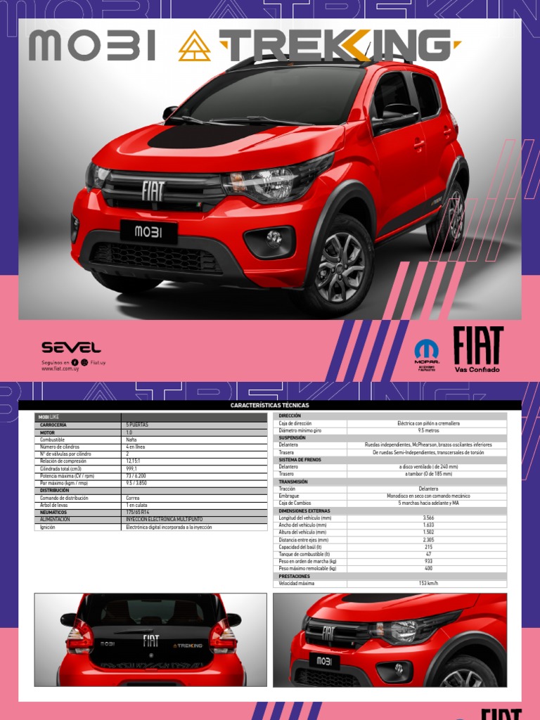 Ficha Técnica Fiat Mobi Trekking 2024 | PDF | Vehículo de motor ...