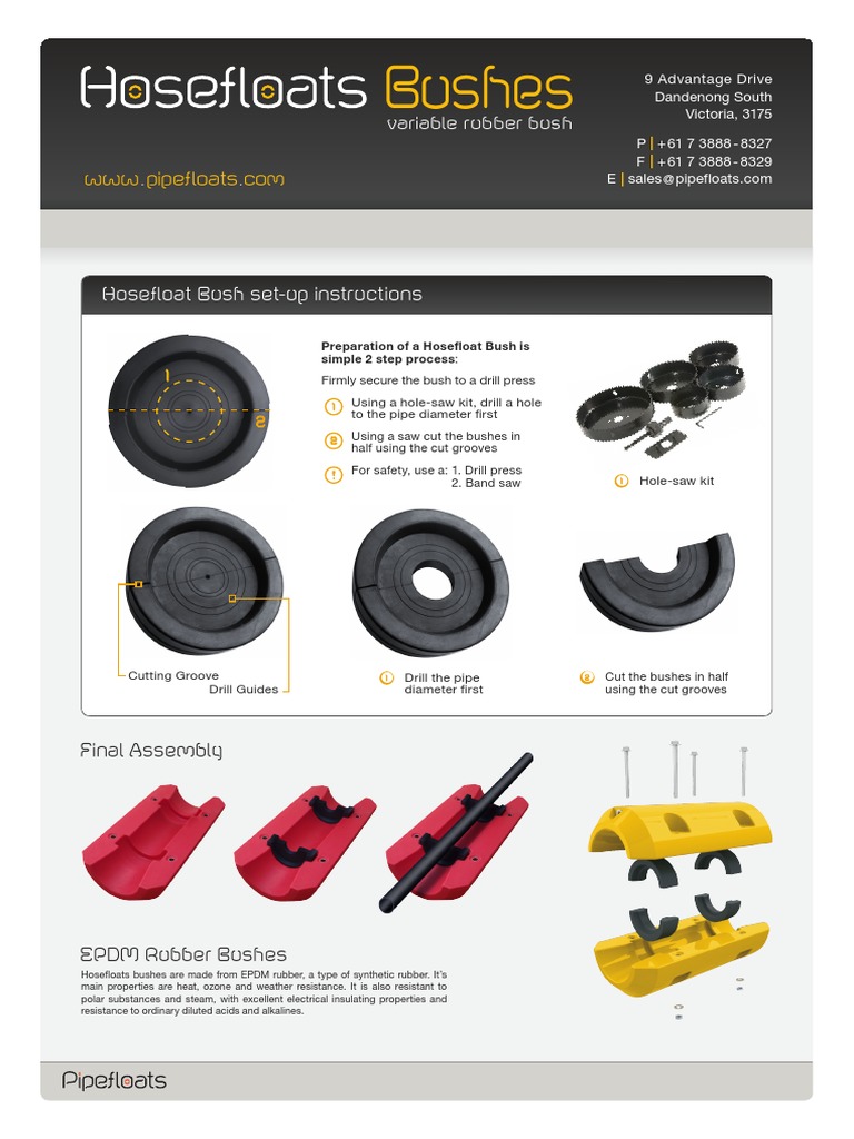 Hosefloat Bush Setup Instructions | PDF | Building Engineering | Materials