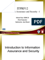Information Assurance and Security - 1: Itprf12