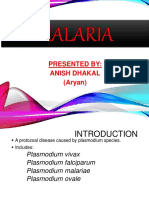 Malaria: Presented By: Anish Dhakal (Aryan)