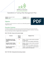 Activity Template - Risk Management Plan