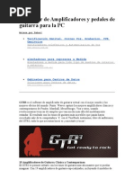 Emulador de Amplificadores y Pedales de Guitarra Para La PC